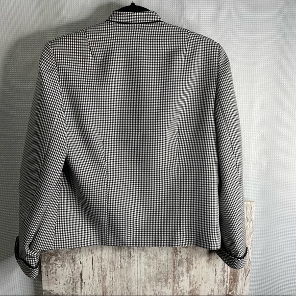 Vintage Heury Lee houndstooth blazer with pocket triangle size 10 - Picture 5 of 7